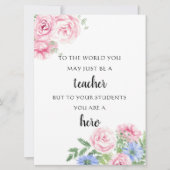 フローラ先生の指導者による生徒の評価 カード (正面)