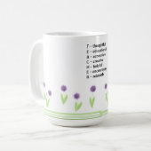 フローラ先生アクロスティックデザイン コーヒーマグカップ (正面左)