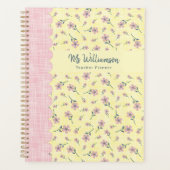 フローラ先生プランナーイエローピンクヴィンテージ花 プランナー手帳 (正面)
