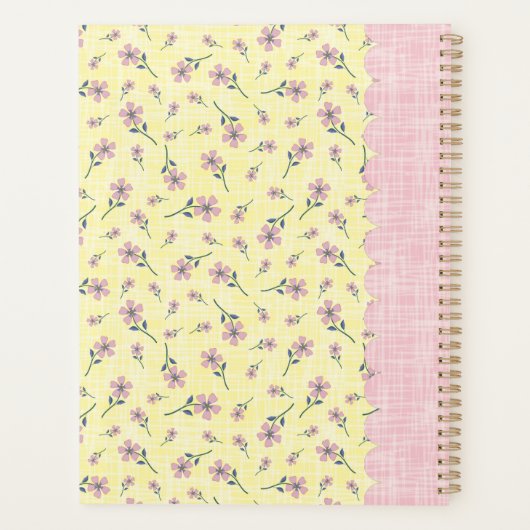 フローラ先生プランナーイエローピンクヴィンテージ花 プランナー手帳 (裏面)