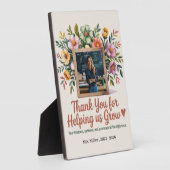 フローラ先生プラーク – お世話救済になっております フォトプラーク (側面)