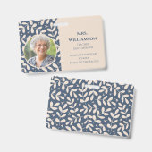 フローラ先生教育スタッフ写真ID バッジ (正面&裏面)