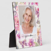 フローラ写真おばあちゃんメモリアルトリビュート フォトプラーク (側面)