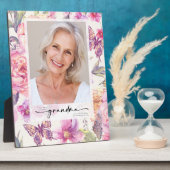 フローラ写真おばあちゃんメモリアルトリビュート フォトプラーク (側面)