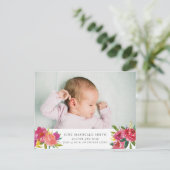フローラ写真の出生告知ポストカード ポストカード (スタンド正面)