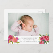 フローラ写真の出生告知ポストカード ポストカード (正面/裏面)