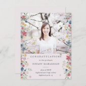 フローラ写真の卒業発表 案内ポストカード (正面/裏面)