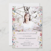 フローラ写真の卒業発表 案内状 (正面)