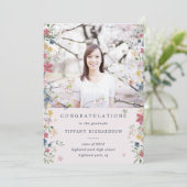 フローラ写真の卒業発表 案内状 (スタンド正面)