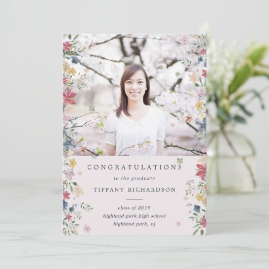 フローラ写真の卒業発表 案内状 (スタンド正面)
