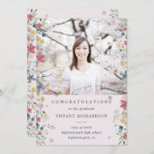 フローラ写真の卒業発表 案内状 (正面/裏面)