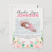 フローラ写真の生誕発表 ポストカード (正面/裏面)