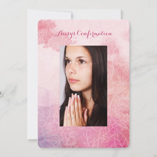 フローラ写真の確認 招待状 (正面)