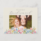 フローラ写真の花嫁プロポーザルのカード インビテーションポストカード (正面)