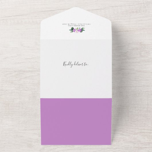 フローラ写真の誕生のお知らせ&サンキューカード オールインワン招待状 (外側)