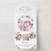 フローラ写真の誕生のお知らせ&サンキューカード オールインワン招待状 (内側)