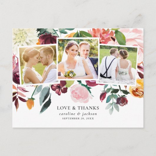 フローラ写真コラージュ ポストカード (正面)
