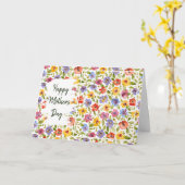 フローラ写真フレーム母のデイカード カード (黄色い花)