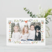 フローラ写真メリークリスマスホリデーカード シーズンカード (スタンド正面)