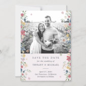 フローラ写真保存日 マグネット招待状 (正面)