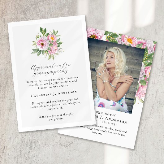 フローラ写真悔やみや弔慰葬儀記念館 サンキューカード