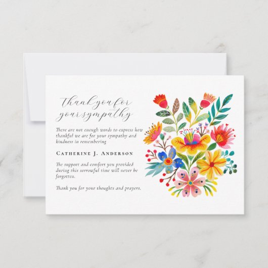 フローラ写真悔やみや弔慰葬儀記念館 サンキューカード (正面)