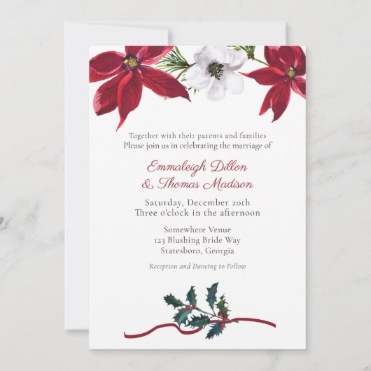 フローラ写真結婚したのシーズン結婚 招待状 (裏面)