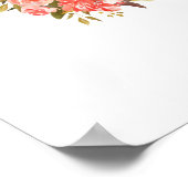 フローラ写真結婚のゲストブック ポスター (角)