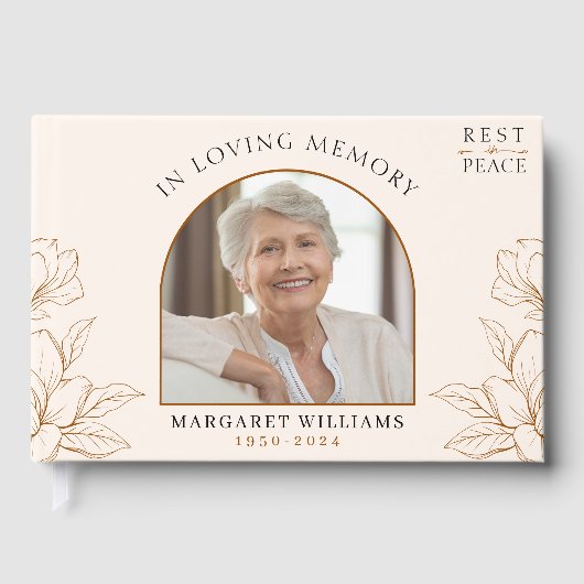 フローラ写真葬儀の思い出に安らかに眠る ゲストブック (正面)