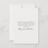 フローラ写真葬儀記念お礼ノートカード サンキューカード (裏面)