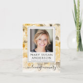 フローラ写真葬儀記念お礼ノートカード サンキューカード (正面)