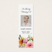 フローラ写真葬儀記念ブックマーク (正面)