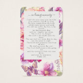 フローラ写真葬儀記念祈りの言葉カード (裏面)