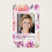 フローラ写真葬儀記念祈りの言葉カード (正面)