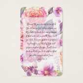 フローラ写真葬儀記念祈りの言葉カード (裏面)