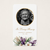 フローラ写真葬儀記念祈りの言葉カード (正面)