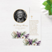 フローラ写真葬儀記念祈りの言葉カード (デスク)