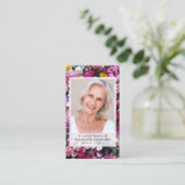 フローラ写真葬儀記念祈りの言葉カード コーリングカード (スタンド正面)