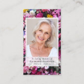 フローラ写真葬儀記念祈りの言葉カード コーリングカード (正面)