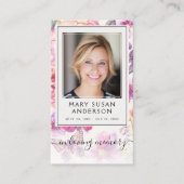 フローラ写真葬儀記念祈りの言葉カード コーリングカード (正面)