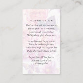 フローラ写真葬儀記念祈りの言葉カード コーリングカード (裏面)