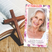 フローラ写真葬儀記念祈りの言葉カード コーリングカード