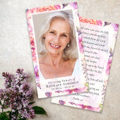 フローラ写真葬儀記念祈りの言葉カード コーリングカード