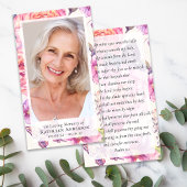 フローラ写真葬儀記念祈りの言葉カード コーリングカード