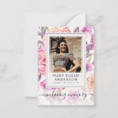 フローラ写真葬儀記念祈りの言葉カード ノートカード (正面)