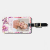 フローラ写真葬儀記念祈りの言葉 ラゲッジタグ (正面横)