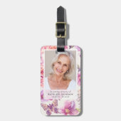 フローラ写真葬儀記念祈りの言葉 ラゲッジタグ (正面縦)