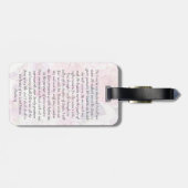 フローラ写真葬儀記念祈りの言葉 ラゲッジタグ (裏面横)