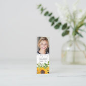 フローラ写真葬儀記念詩ブックマーク スキニー名刺 (スタンド正面)