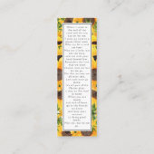 フローラ写真葬儀記念詩ブックマーク スキニー名刺 (裏面)